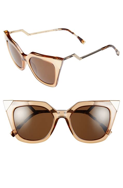 fendi rainbow 52mm cat eye sunglasses|fendi cat eye sunglasses sale.